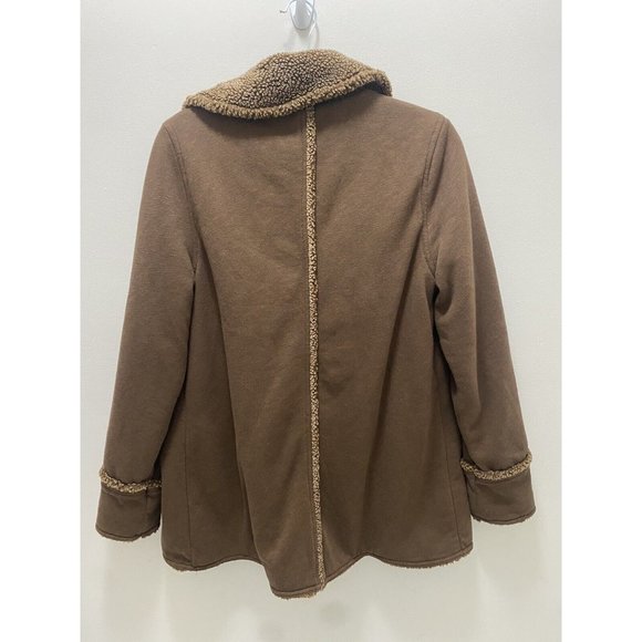 Eddie Bauer Sherpa Faux‎ Shearling Reversible Trench - Picture 5 of 5